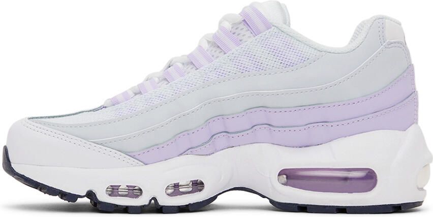 Nike Kids White & Purple Air Max 95 Recraft Sneakers - Picture 2