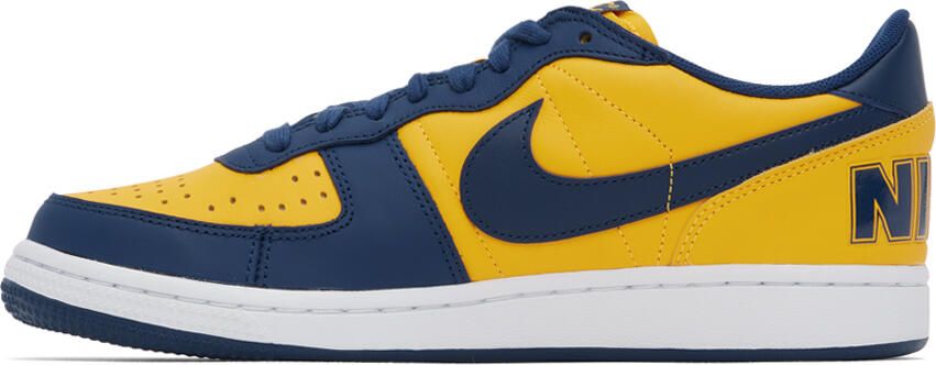 Nike Navy & Yellow Terminator Low Sneakers - Picture 3