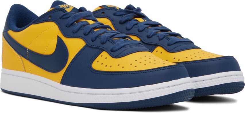 Nike Navy & Yellow Terminator Low Sneakers - Picture 2