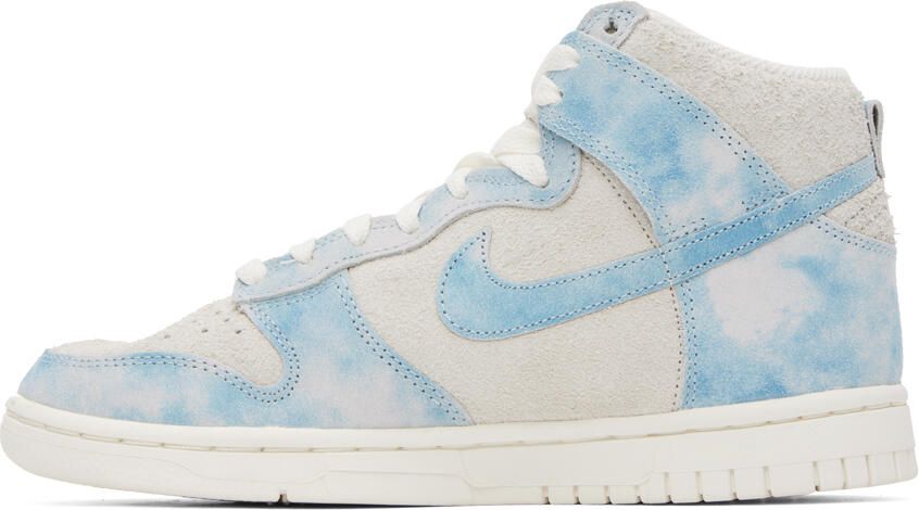 Nike Off-White & Blue Dunk High SE Sneakers - Picture 3