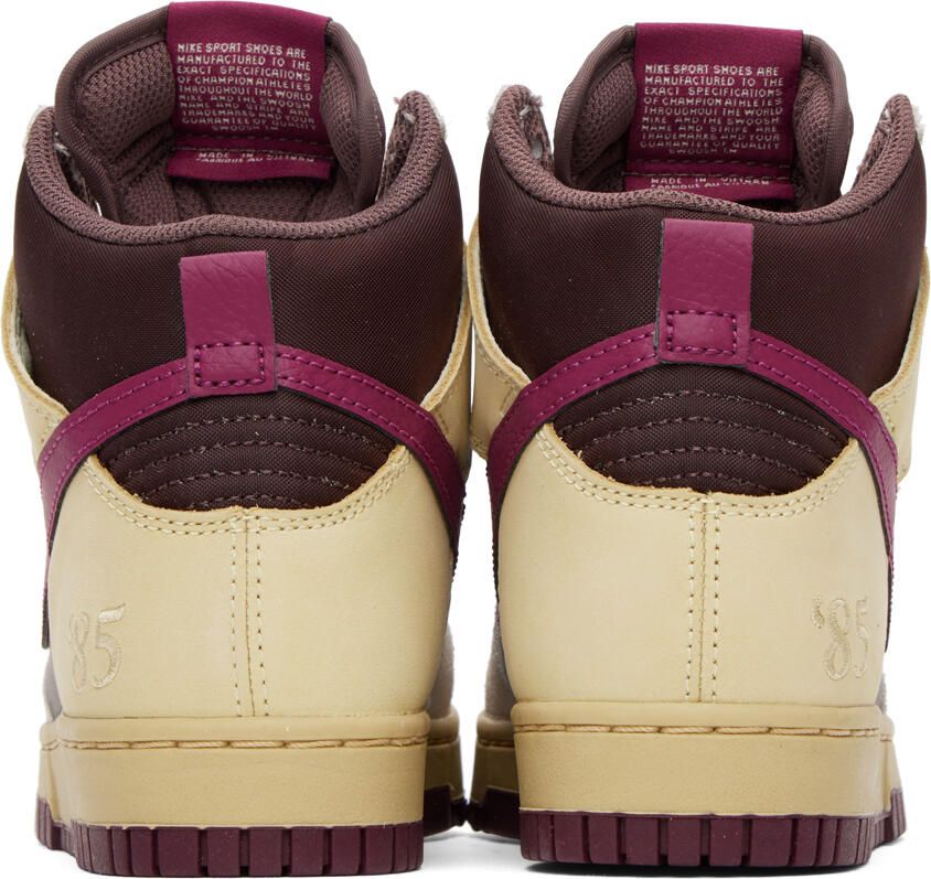 Nike Off-White & Burgundy Dunk High 1985 Sneakers