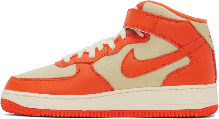 Nike Orange & Khaki Air Force 1 '07 LX NBHD Sneakers - Picture 3