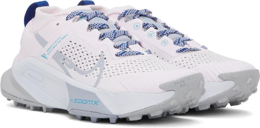 Nike Pink & Blue Zegama Sneakers - Picture 2