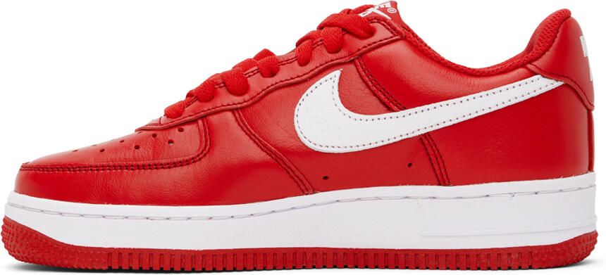 Nike Red Air Force 1 Low Retro Sneakers - Picture 4