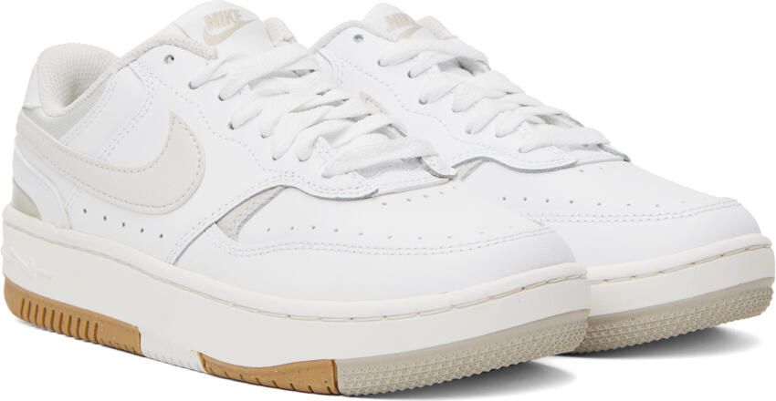Nike White & Beige Gamma Force Sneakers - Picture 2