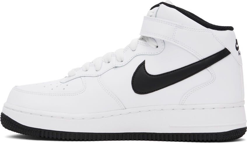 Nike White & Black Air Force 1 '07 Sneakers - Picture 3