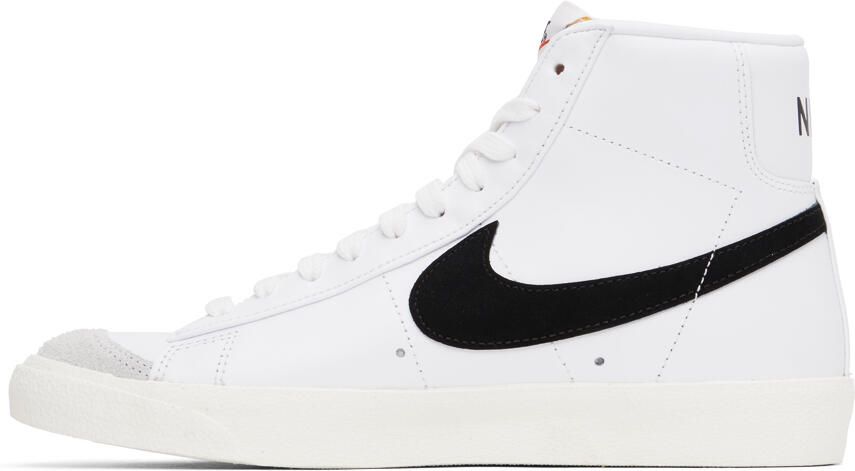 Nike White & Black Blazer Mid '77 Vintage Sneakers - Picture 3