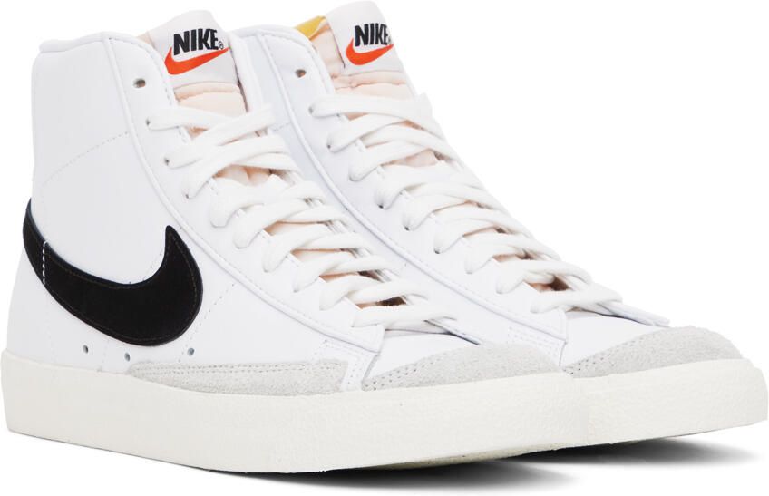 Nike White & Black Blazer Mid '77 Vintage Sneakers - Picture 2