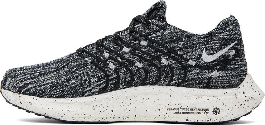 Nike White & Black Pegasus Turbo Sneakers - Picture 3