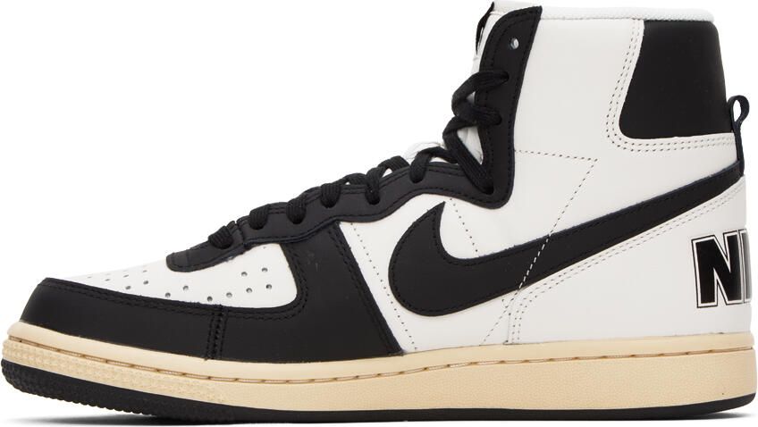 Nike White & Black Terminator High Sneakers - Picture 3