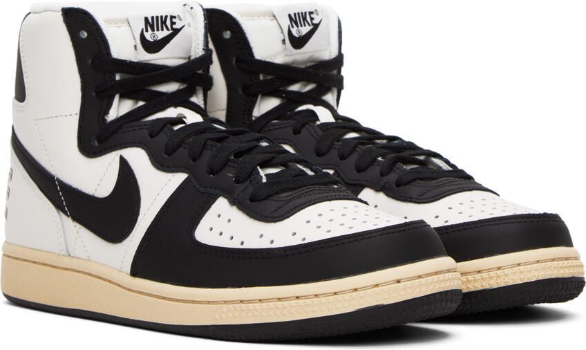 Nike White & Black Terminator High Sneakers - Picture 2