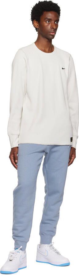 Nike White & Blue Air Force 1 '07 Sneakers - Picture 4