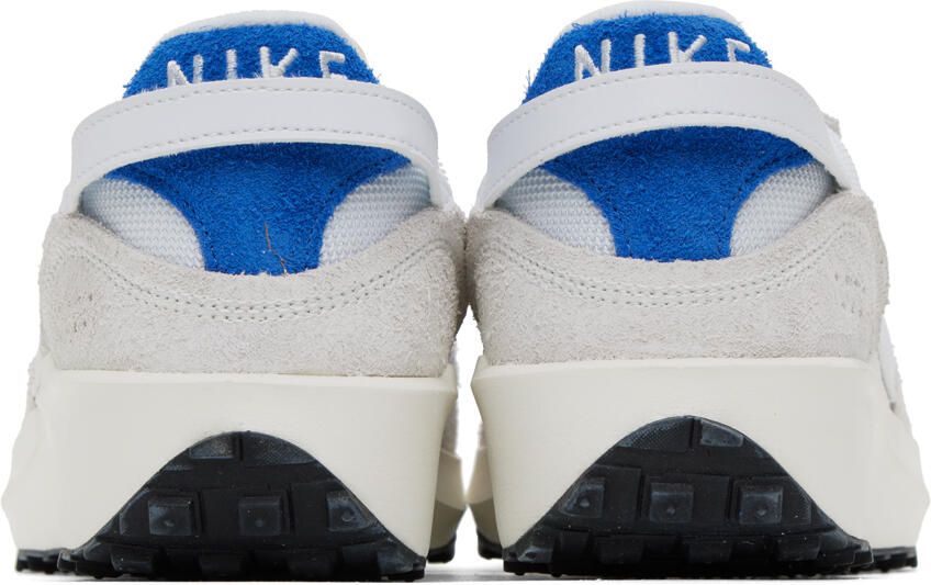 Nike White & Beige Waffle Debut Vintage Sneakers - Picture 7