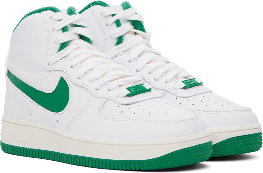 Nike White & Green Air Force 1 Sculpt Sneakers - Picture 2