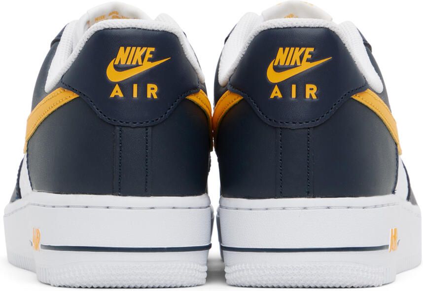 Nike White & Navy Air Force 1 '07 Sneakers - Picture 1