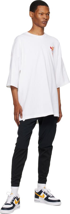 Nike White & Navy Air Force 1 '07 Sneakers - Picture 4