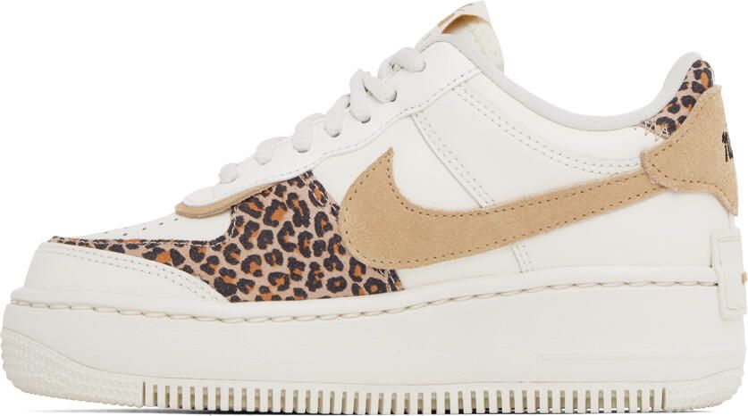 Nike White & Off-White Air Force 1 Shadow Sneakers - Picture 2