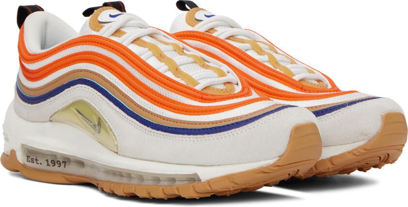 Nike White & Orange Air Max 97 SE Sneakers - Picture 2