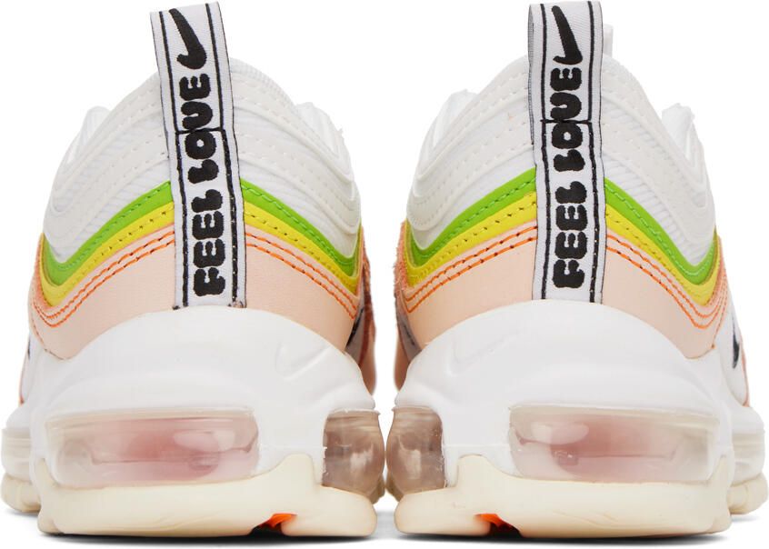 Nike White & Pink Air Max 97 Sneakers