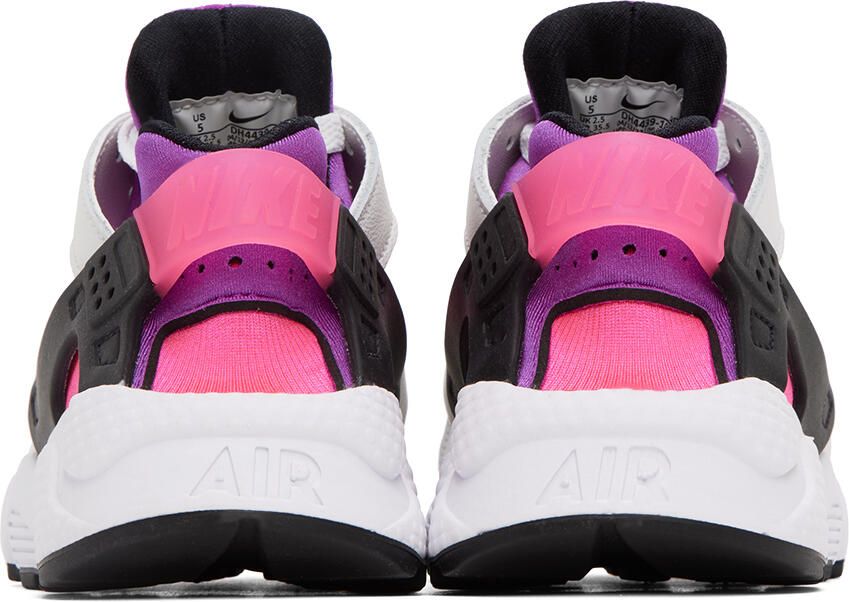 Nike White & Purple Air Huarache Sneakers