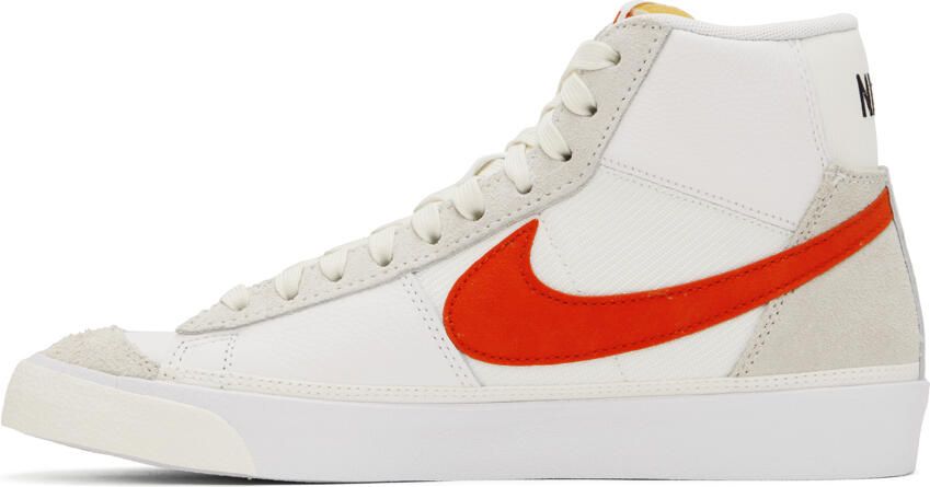 Nike White & Red Blazer Mid '77 Pro Club Sneakers - Picture 3
