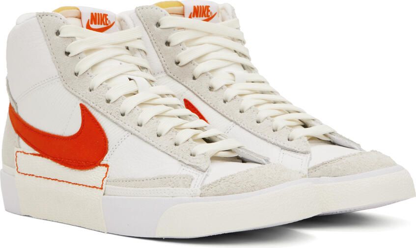 Nike White & Red Blazer Mid '77 Pro Club Sneakers