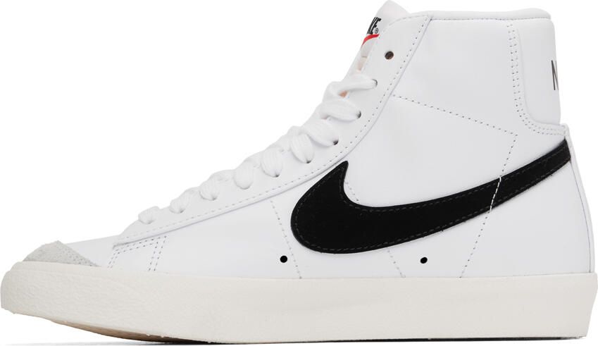 Nike White & Black Blazer Mid '77 Vintage Sneakers - Picture 3