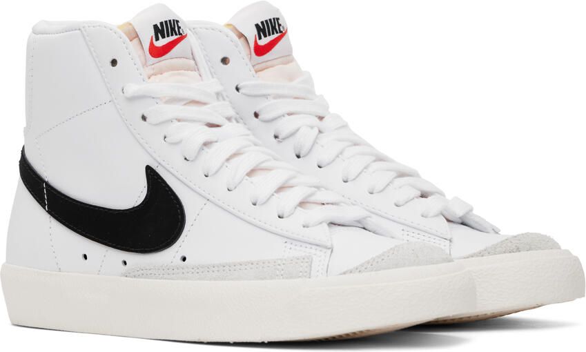 Nike White & Black Blazer Mid '77 Vintage Sneakers - Picture 2