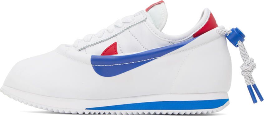 Nike White CLOT Edition Cortez Sneakers - Picture 3