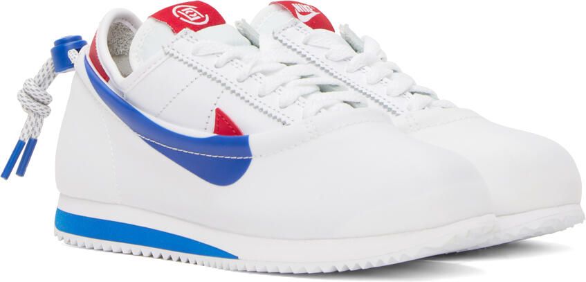 Nike White CLOT Edition Cortez Sneakers - Picture 2