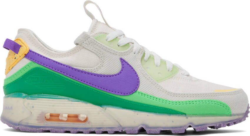 Nike Off-White & Green Air Max Terrascape 90 Sneakers