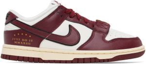 Nike Red & White Dunk Low SE Sneakers