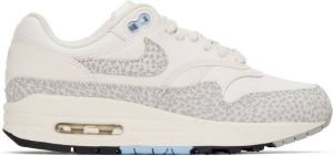 Nike White Air Max 1 '87 Safari Sneakers