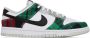 Nike White & Green Dunk Low Sneakers - Thumbnail 1