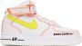Nike White & Pink Air Force 1 '07 Mid Sneakers - Thumbnail 1