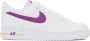 Nike White & Purple Air Force 1 '07 Sneakers - Thumbnail 1