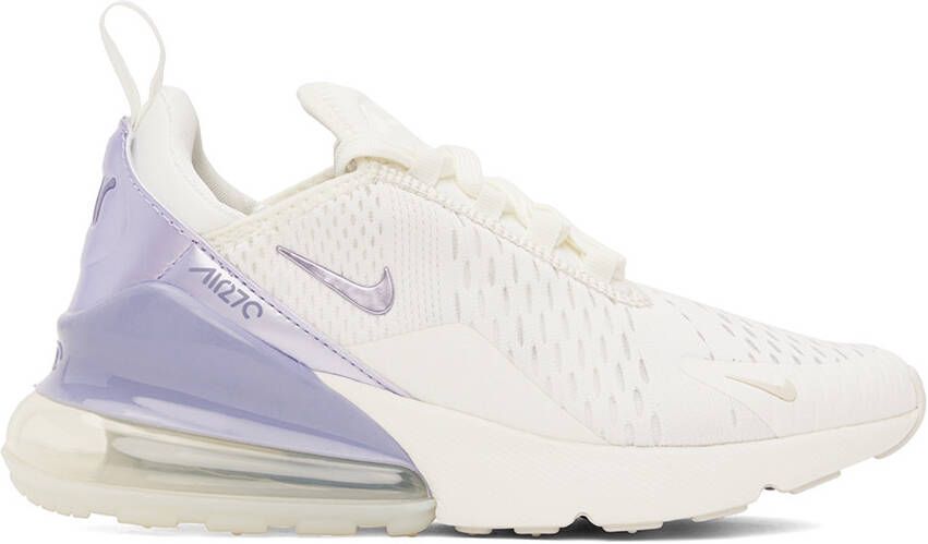 Nike White & Purple Air Max 270 Sneakers