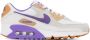 Nike White & Purple Air Max 90 Sneakers - Thumbnail 1