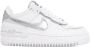 Nike White & Silver Air Force 1 Shadow Sneakers - Thumbnail 1