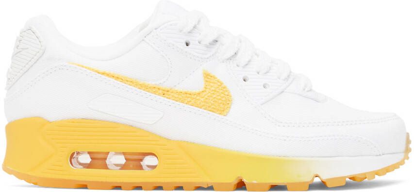 Nike White & Yellow Air Max 90 SE Sneakers