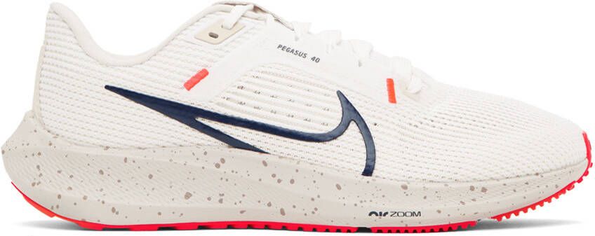 Nike White Zoom Pegasus 40 Sneakers