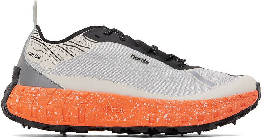 Norda Off-White & Orange 001 G+ Spike Sneakers