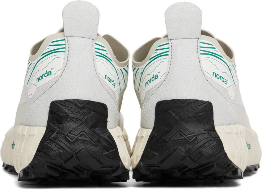 Norda Off-White & Green ' 001' Sneakers