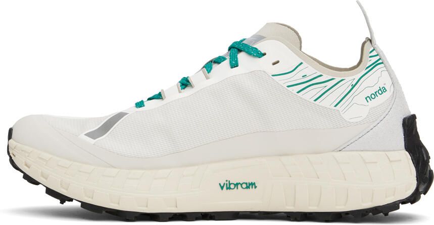 Norda Off-White & Green ' 001' Sneakers - Picture 3