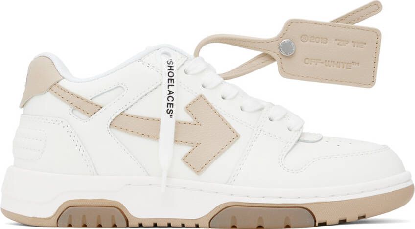 Off-White & Beige 'Out Of Office' Sneakers