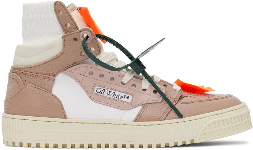 Off-White Beige Leather 3.0 Off Court High Sneakers