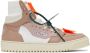 Off-White Beige Leather 3.0 Off Court High Sneakers - Thumbnail 1