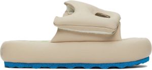 Off-White Beige Meteor Padded Slides