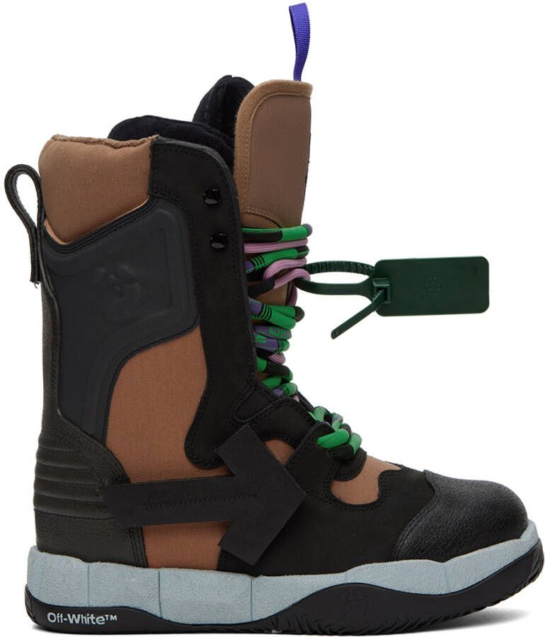 Off-White Black & Brown Snow Sneaker Boots