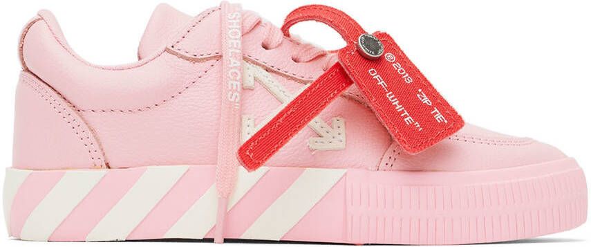 Off-White Kids Pink & White Vulcanized Sneakers